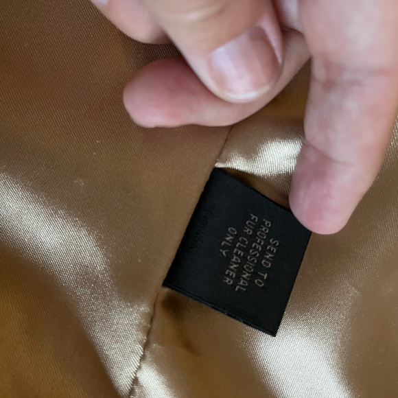 Sheri Bodell Cropped Rhinestone Rabbit Fur Jacket Coat sz M 3/4 Sleeves - Picture 8 of 10